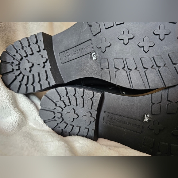 Giani Bernini Barbibee Women's Black Leather Moto Riding Boots Size 5.5 NWOB - Picture 2 of 7